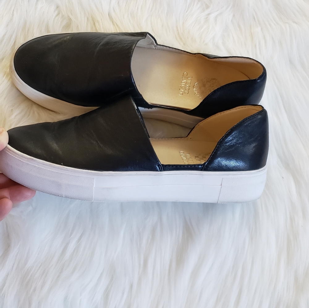 Vince black leather shoes 8
